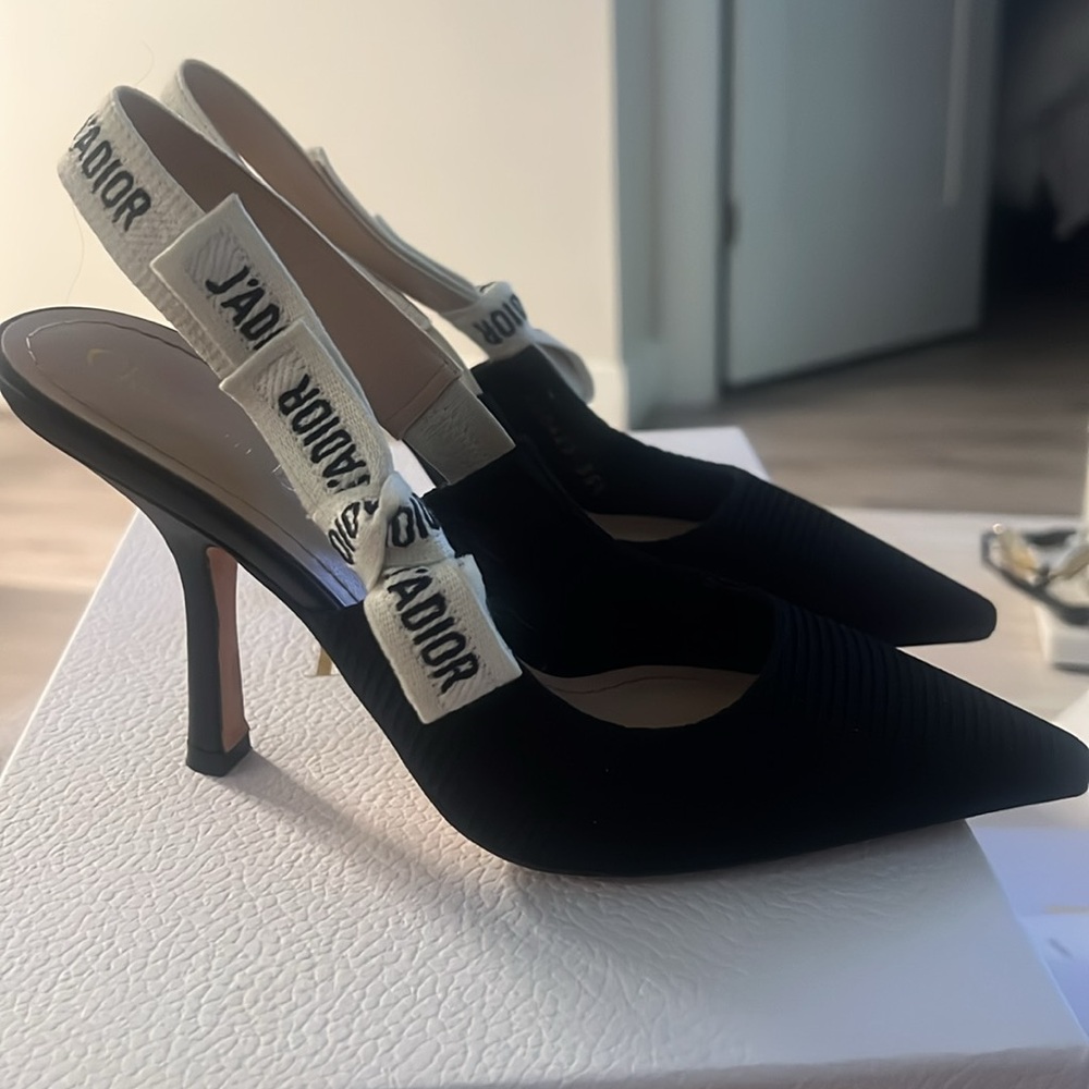 DIOR J'Adior Slingback Pump BLACK CLASSIC 5.5 - Picture 4 of 7